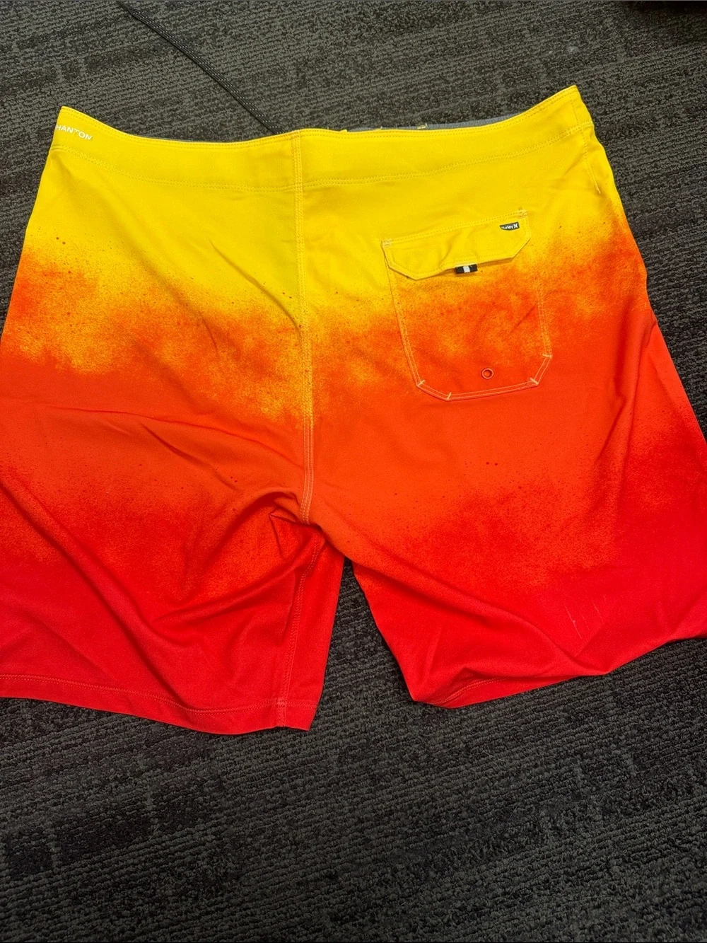 Hurley Men’s Yellow to Red Gradient Board Shorts